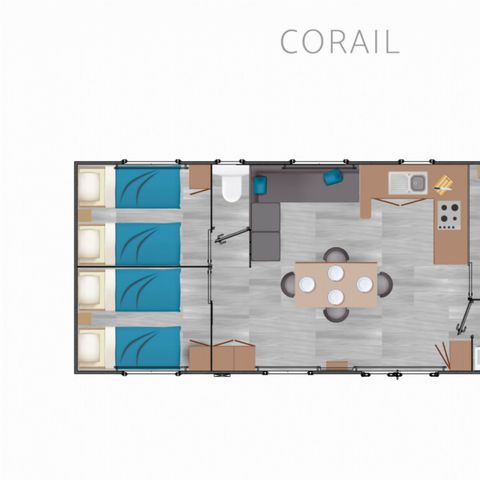 MOBILE HOME 6 people - Premium Corail - 6 Pers 3 B 36m2
