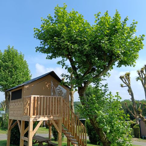 Accommodation 2 persons - Nature tent on stilts Standard 7.2 m² - without sanitary facilities