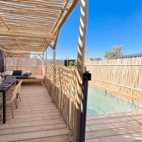 MOBILE HOME 8 people - NEW// Villa de la Rance Prestige 60m² - 4 bedrooms - 3 bathrooms - Swimming pool - Covered terrace - SPA