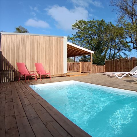Mobile home 6 persons - NEW// Villa de la Rance Prestige 40m² - 3 bedrooms - 2 bathrooms - Swimming pool - Covered terrace
