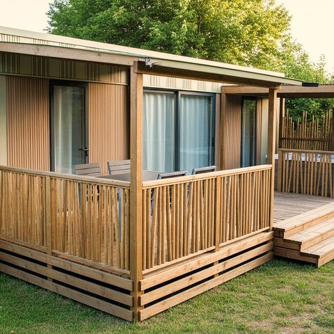 MOBILE HOME 4 people - NEW// Villa de la Rance Prestige 36m² - 2 bedrooms - 2 bathrooms - SPA - Covered terrace