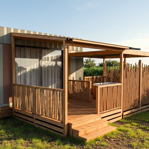 MOBILE HOME 2 people - NEW// Villa de la Rance Prestige 20m² - 1 bedroom - SPA - Covered terrace