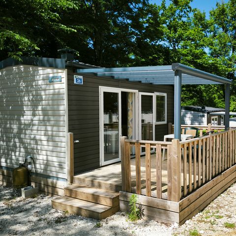 MOBILE HOME 2 people - Mobil-Home Confort 22m² - 1 bedroom + semi-covered terrace 12m² + TV + Air-conditioning -