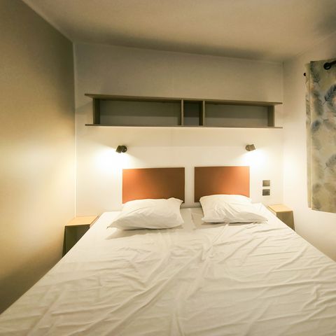 Mobile home 2 persons - Mobil-Home Confort 22m² - 1 bedroom + semi-covered terrace 12m² + TV + Air-conditioning