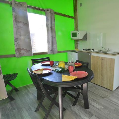 Glamping tent 4 persons - BALI 21m² - 2 bedrooms