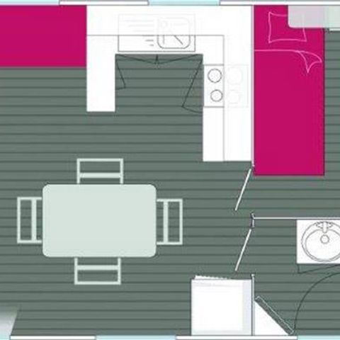 MOBILE HOME 4 people - FLORES 31m² - 2 bedrooms + covered terrace
