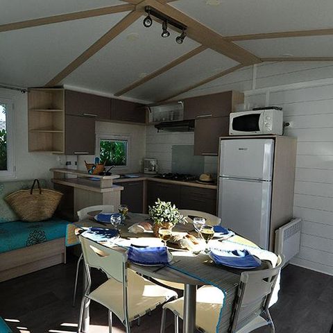 Mobile home 4 persons - MALDIVES 34 m² - 2 bedrooms - Covered terrace
