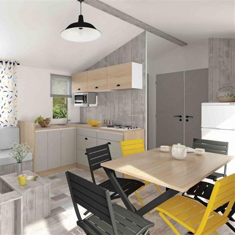 Mobile home 6 persons - PREMIUM 36m² - 3 bedrooms - 2 bathrooms - Covered terrace