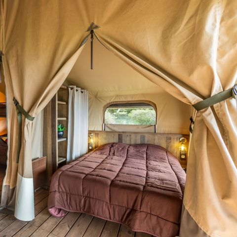 CANVAS AND WOOD TENT 5 people - Lodge Toile Kenya Vintage - 34.5 m² - 2 bedrooms