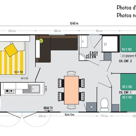 MOBILE HOME 6 people -  31m² Premium area