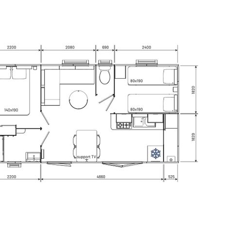 MOBILE HOME 4 people - Loggia Premium, 29m² - Air conditioning