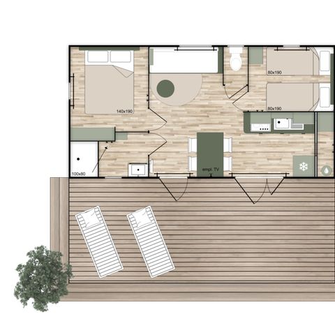 MOBILE HOME 4 people - Comfort - 2 bedrooms
