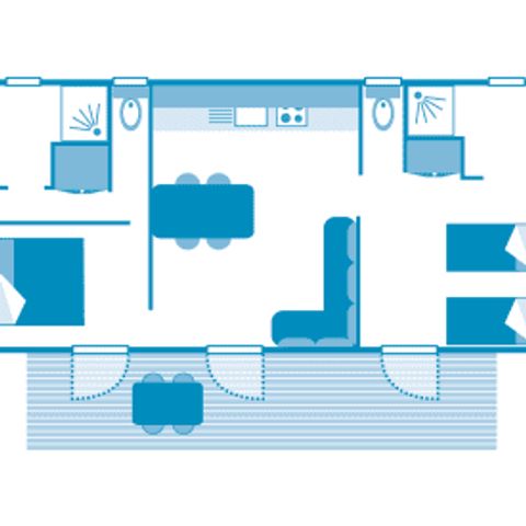 MOBILE HOME 4 people - Cottage Nautilus 4p 2bed 2bath Premium