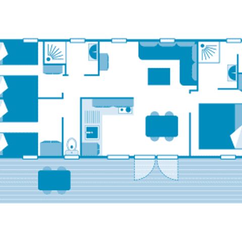 MOBILE HOME 6 people - Cottage Nautilus 6p 3ch 2Sdb Premium