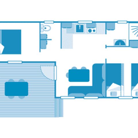 Mobile home 5 persons - Cottage 5p 2ch ***