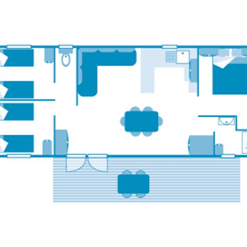 Mobile home 6 persons - Cottage 6p 3ch ****
