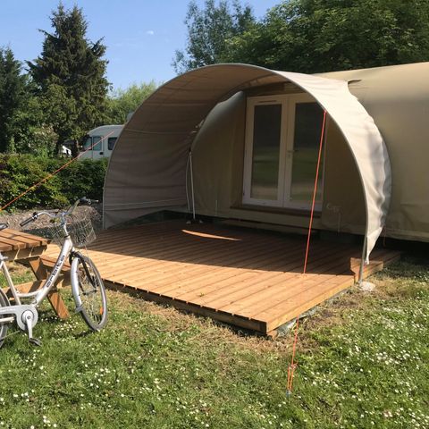 TENT 2 people - 03-Cocosweet 20m2 (2ch - 2/4 pers.) + Beds made up + drinks kit - price for 2 people