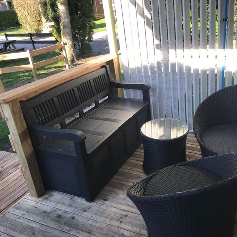 CHALET 2 people - 06-Chalet Confort 24m2 (2ch - 1/5 pers.) + Covered terrace + TV + Air conditioning - price for 2 people