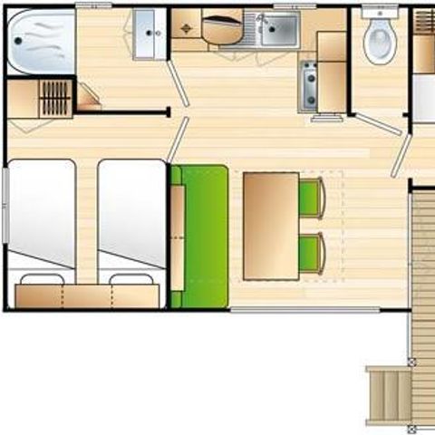 MOBILE HOME 4 people - Bamboo Cottage