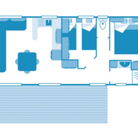 MOBILE HOME 5 people - Cottage 4/5p 2bed Sea View **** (in French)