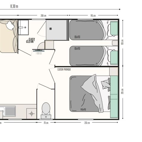 MOBILE HOME 4 people - Comfort 2 bedrooms