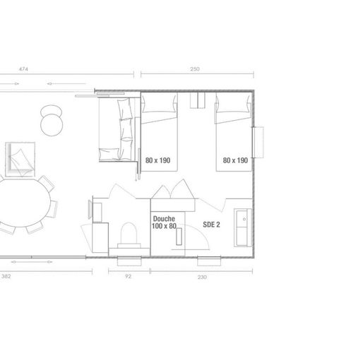 MOBILE HOME 4 people - Premium 2 Bedrooms