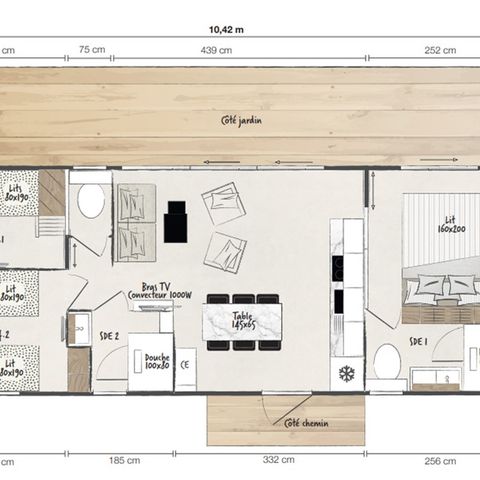 MOBILE HOME 6 people - Premium 3 Bedrooms