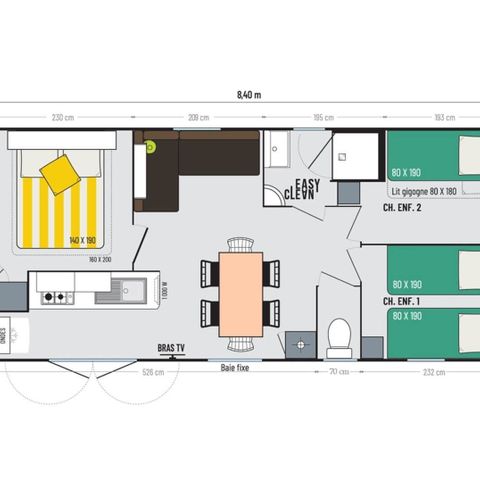 MOBILE HOME 6 people - Comfort 3 Bedrooms