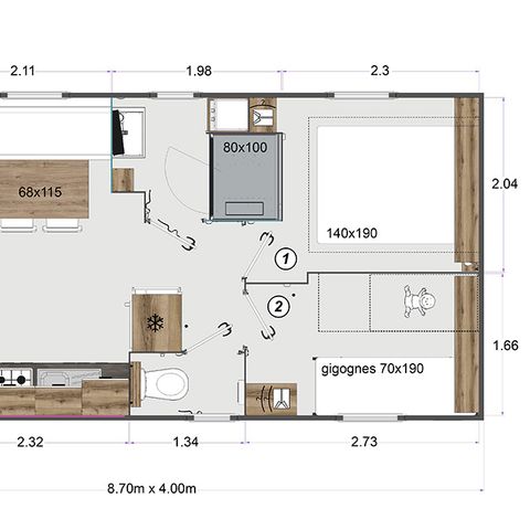MOBILE HOME 4 people - EOLIA