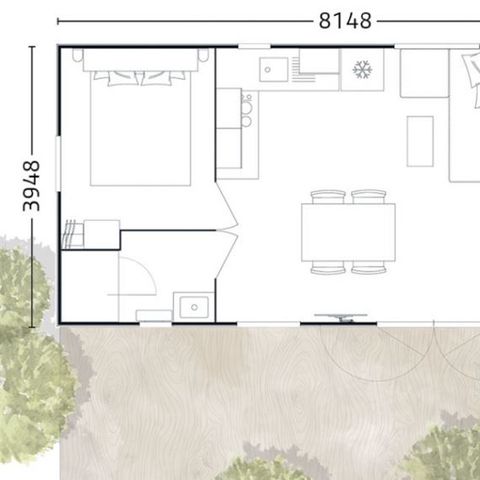 MOBILE HOME 6 people - TOSCANA 2 BEDROOMS 4-6PEOPLE