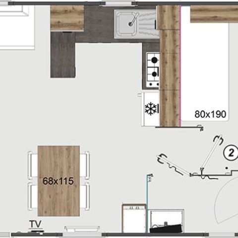 MOBILE HOME 6 people - BORA 2 Bedrooms 4/6 Berths