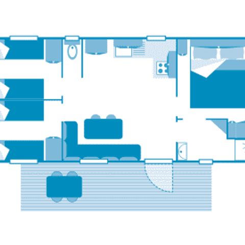 MOBILE HOME 6 people - Cottage 6p 3ch ***