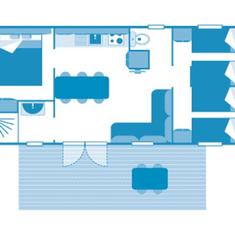 Mobile home 6 persons - Cottage 6p 3ch air conditioning ****