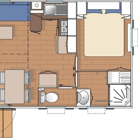 MOBILE HOME 4 people - Mobile-home Azur 24 m² - 3 rooms - 2 bedrooms