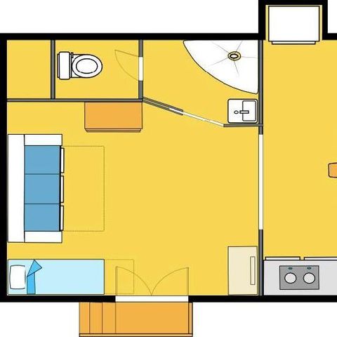 STUDIO 2 people - Studio Genêt 22 m² - 1 room - Air-conditioned