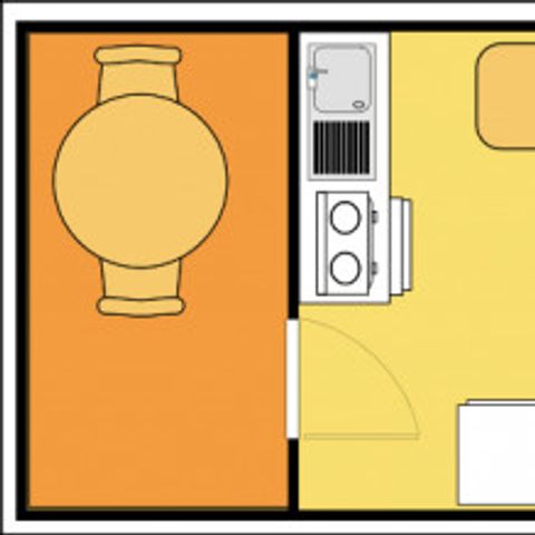 STUDIO 2 people - Studio Mini without sanitary facilities