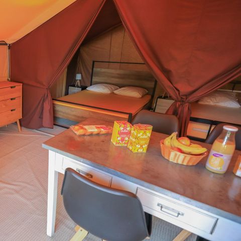 CANVAS AND WOOD TENT 4 people - Lodge tent - without sanitary facilities