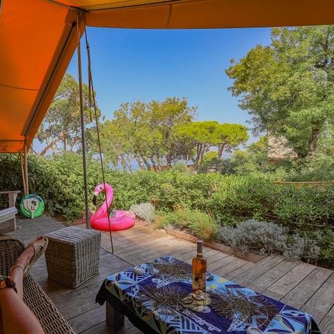 CANVAS AND WOOD TENT 4 people - Lodge tent - without sanitary facilities