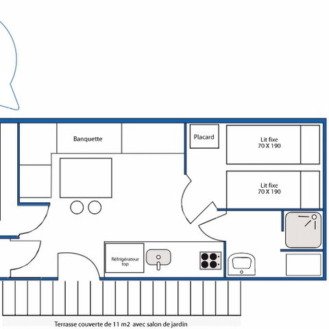 MOBILE HOME 4 people - STANDARD - 2 bedrooms