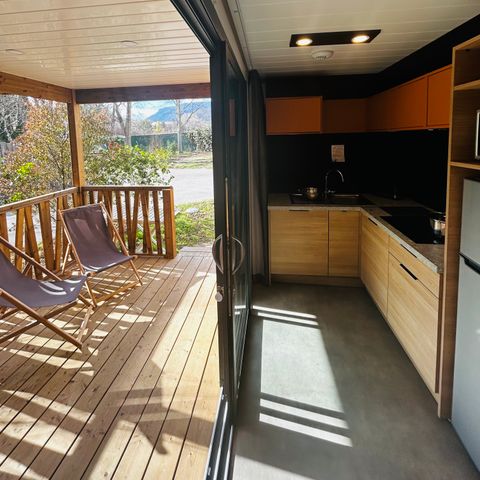 CHALET 4 people - Premium 32m² - 2 bedrooms (CLIM + TV + Plancha)