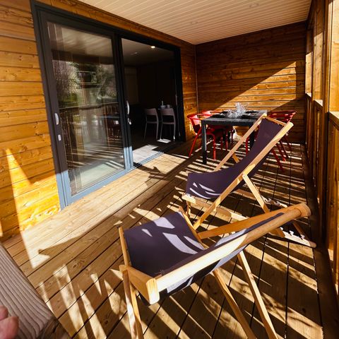 CHALET 4 people - Premium 32m² - 2 bedrooms (CLIM + TV + Plancha)