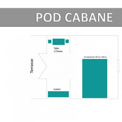 Accommodation 2 persons - POD CABANE. ECO