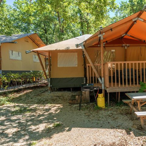 TENT 6 people - Tente Safari Lodge | 3 Ch. | 6 Pers. | Raised terrace | 1 Bathroom | Clim.
