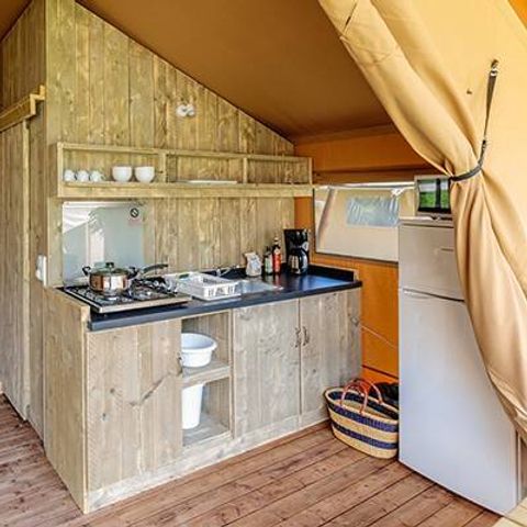 TENT 6 people - Tente Safari Lodge | 3 Ch. | 6 Pers. | Raised terrace | 1 Bathroom | Clim.