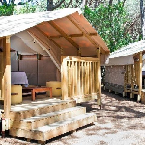 CANVAS AND WOOD TENT 2 people - Mini Lodge - without sanitary facilities
