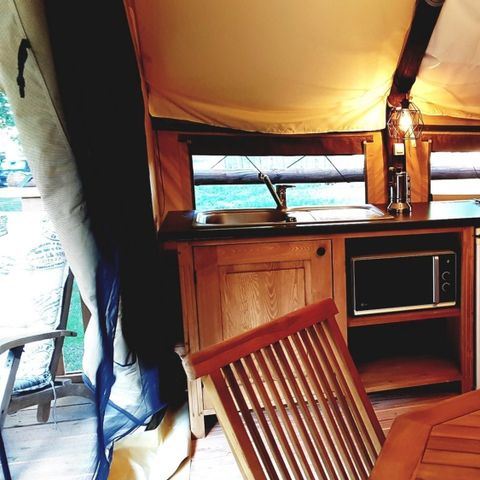 CANVAS AND WOOD TENT 4 people - Lodge (L1)