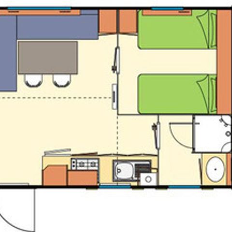 Mobile home 4 persons - 23m² 2Bedroom