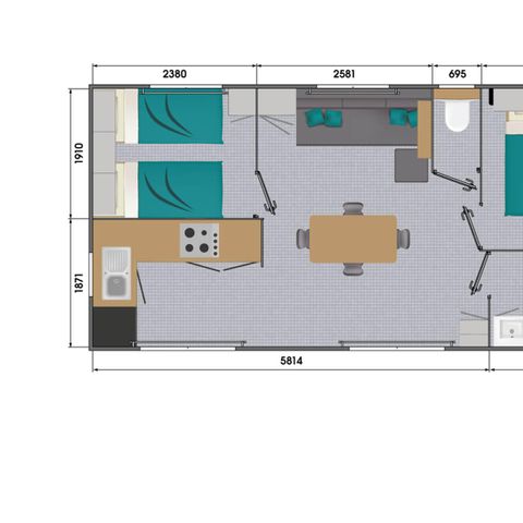 Mobile home 4 persons - Privilege 4P+