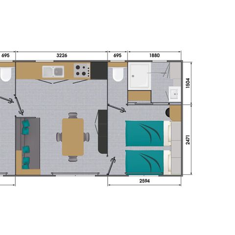 Mobile home 4 persons - PREMIUM 4P