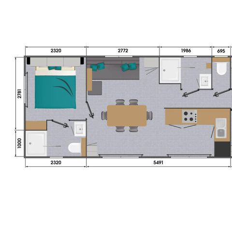 Mobile home 6 persons - PREMIUM 6P